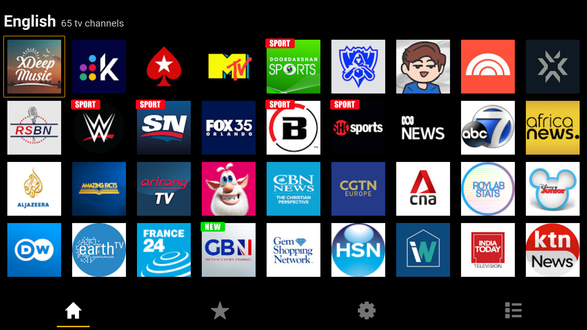 世界のテレビチャンネル